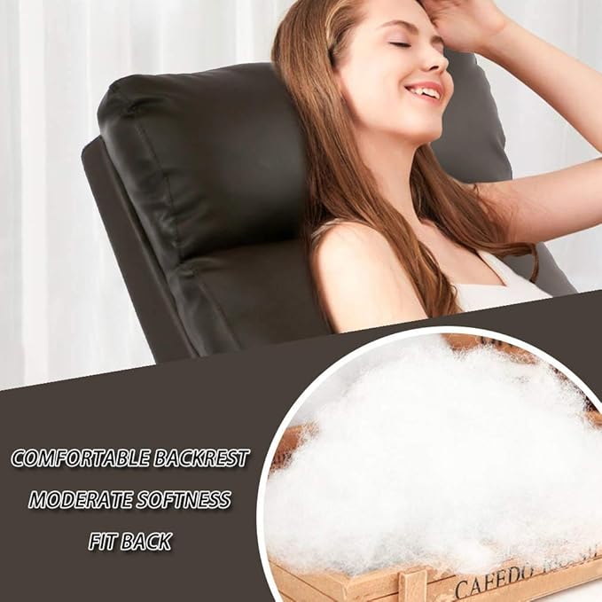 Recliner Chair Massage Chair Reclining Chair Sofa Lounge Chair Living Room Chair with Footrest PU Leather Reading Chair Lounge Chair for Home Room Brown