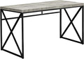 Computer Desk Home Office Laptop Work Grey Laminate Black Metal Contemporary Modern