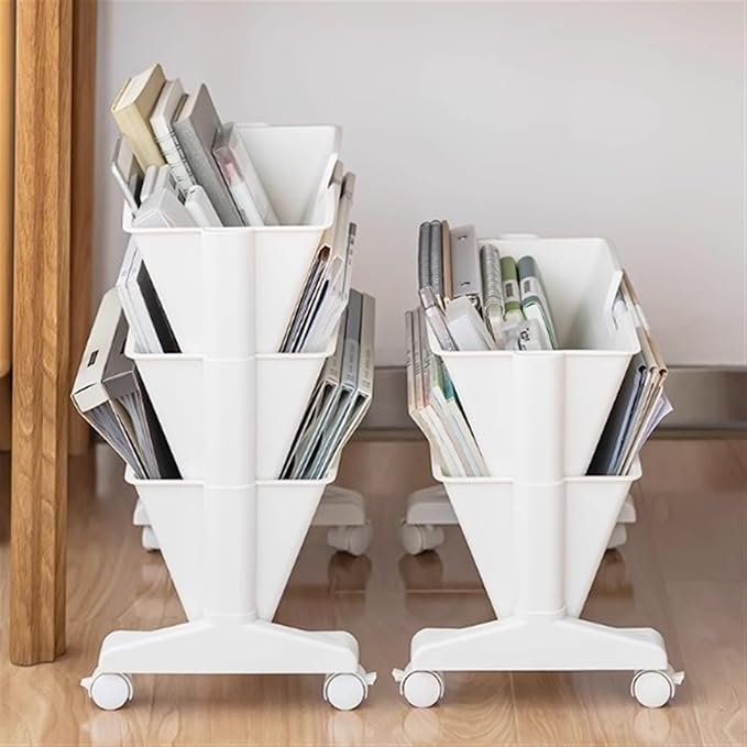 Rolling Filing Cabinet File Shelves Under The Desk Movable Bookshelves Floor Carts for Organizing and Storing Mobile File Cabinets(29cm)