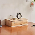 JIIPOREGJ Wooden Desktop Storage Box with Drawers - Sturdy File Cabinet Lockable Monitor Riser Chest of for Home/OfficeA-4 Drawer(B1 Drawer)