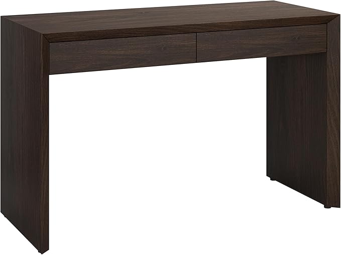 Henn&ampHart 48 Modern Rectangular Wooden Home Office Desk Computer Desk Writing Table with 2 Storage Drawers for Home Office Warm Brown