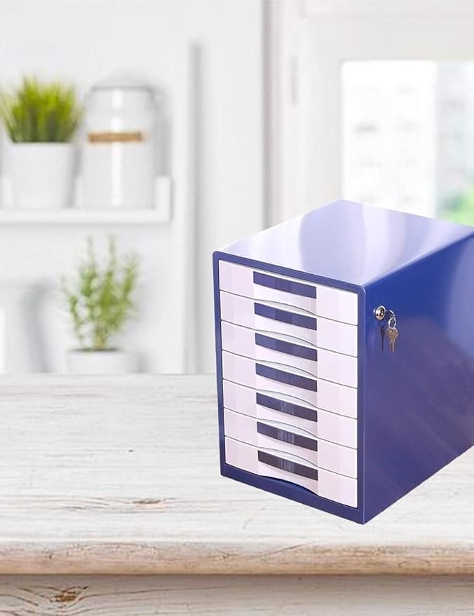 File Cabinet 7 Drawers Metal Drawer Cabinet Office Supplies Paper Sorting Machine Cabinet Storage Bookshelf (Brown One Size)