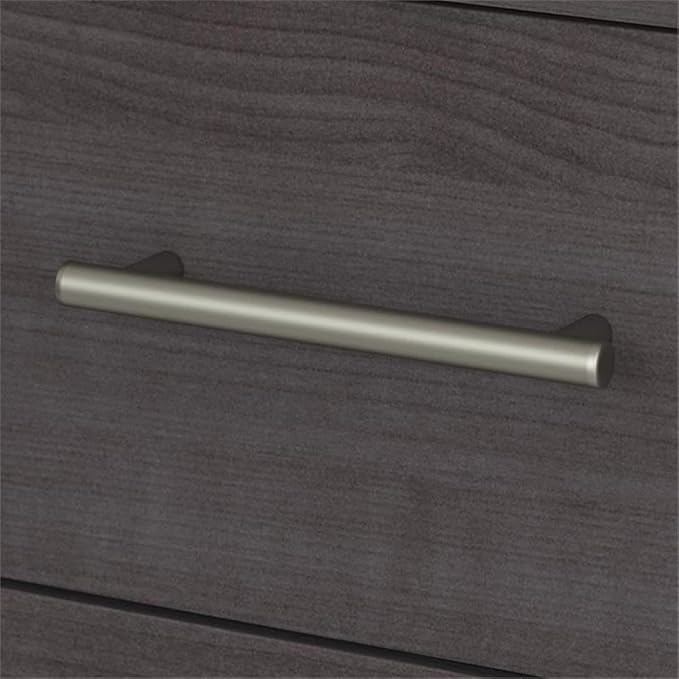 Bush Home Somerset 60W L Shaped Desk with Hutch in Storm Gray