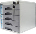 File Cabinet Drawer Organizer Lock Door Design Pull Out Upper Drawer Bookshelf Desktop Cabinet 300 * 360 * 305mm