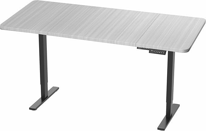 VIVO Electric 71 x 36 in Standing Desk Memory Height Adjustment 1B Series Holds 220 lbs Dark Gray Top Black Frame DESK-KIT-1B7G-36