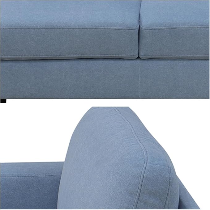Sectional Sofas for Living Room Furniture Sets 4-Seat Modular Sectional Sofa with Armrests High Elastic Sponge Filled L Shaped Couch for Apartment Blue