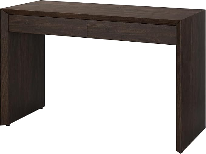 Henn&ampHart 48 Modern Rectangular Wooden Home Office Desk Computer Desk Writing Table with 2 Storage Drawers for Home Office Warm Brown