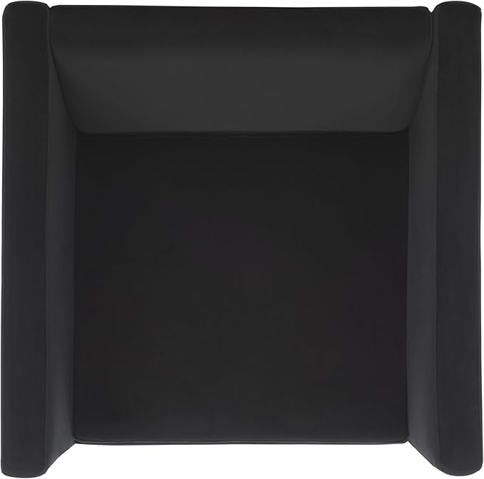SAFAVIEH Home Collection Gisle Modern Black Velvet Accent Chair (Fully Assembled)