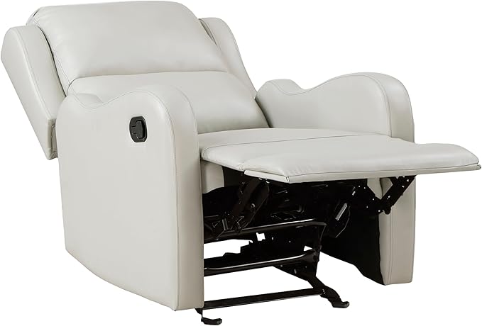 Faux Leather Upholstery Glider Reclining Chair 1pc Living Room Furniture Comfort Seating Gentle Motion