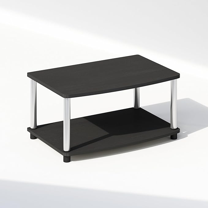 Furinno Turn-N-Tube Printer Stand with Storage 2-Tier Printer Table Under Desk Printer Stand for CPU Office Supplies Home Office Americano