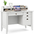 Home Office Desk with Drawer Wood Office Executive Desk w/Multiple Drawers &amp Storage Cabinet Writing Desk Study Table for Home Office 48 L x 22 D x 36.5 H