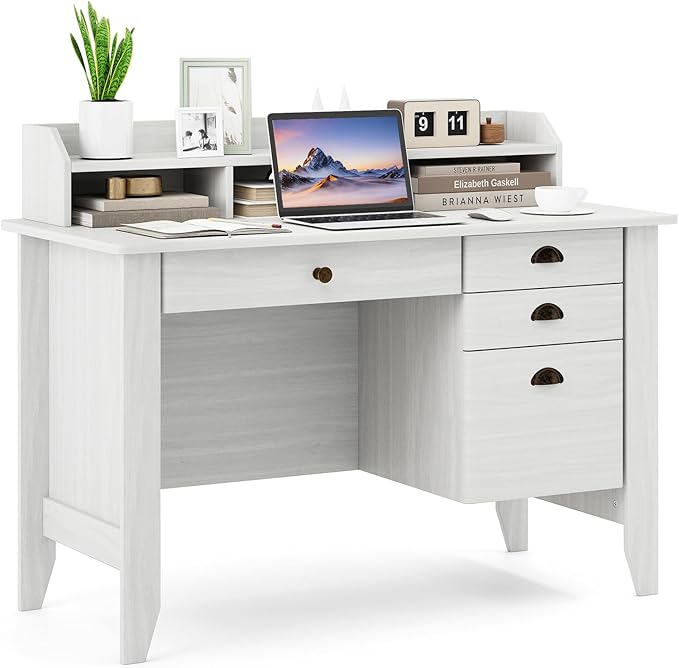 Home Office Desk with Drawer Wood Office Executive Desk w/Multiple Drawers &amp Storage Cabinet Writing Desk Study Table for Home Office 48 L x 22 D x 36.5 H