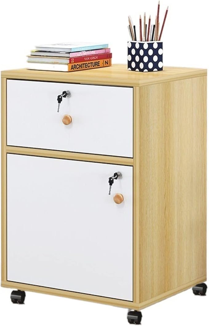 File Cabinet Wooden Office File Cabinet Mobile Floor Low Cabinet Storage Data Cabinet Activity Cabinet Lock Drawer Cabinet Storage Cabinet Organizer Filing Storage Cabinet (A3)