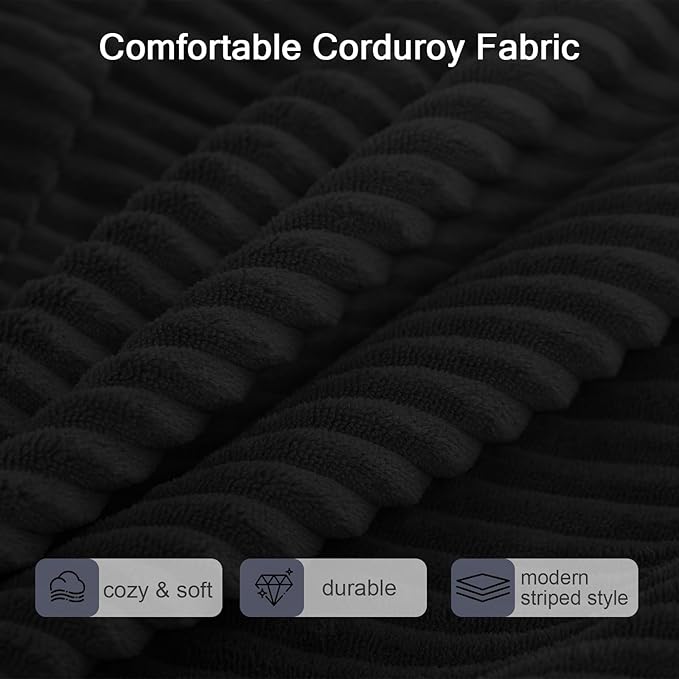 COMAX Boneless Couch Futon Sofa Bed Couches Versatile Queen for Living Room 79 4 in 1 Convertible Sleeper Corduroy Couch Foam in a Box Foldable Fold Out Floor Mattress No Assembly Required Black