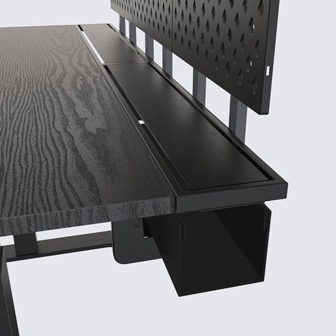 Dezctop Bifrost Pro Ergonomic Height Adjustable Desk 47 x 28 Inches with Built in Cable Management for Gaming Home and Office Ash Black