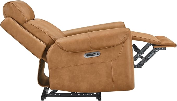 Leather Recliner Chair for Adults Wall Hugger RV Recliner with USB Charging Ports Electric Power Reclining Sofa for Living Room Home Theater Seating Bedroom