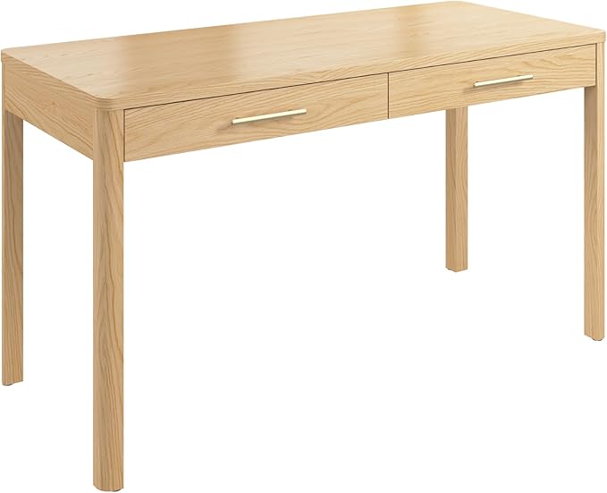 Vera 54W Writing Desk Home Office Furniture Vera Collection Natural White Oak