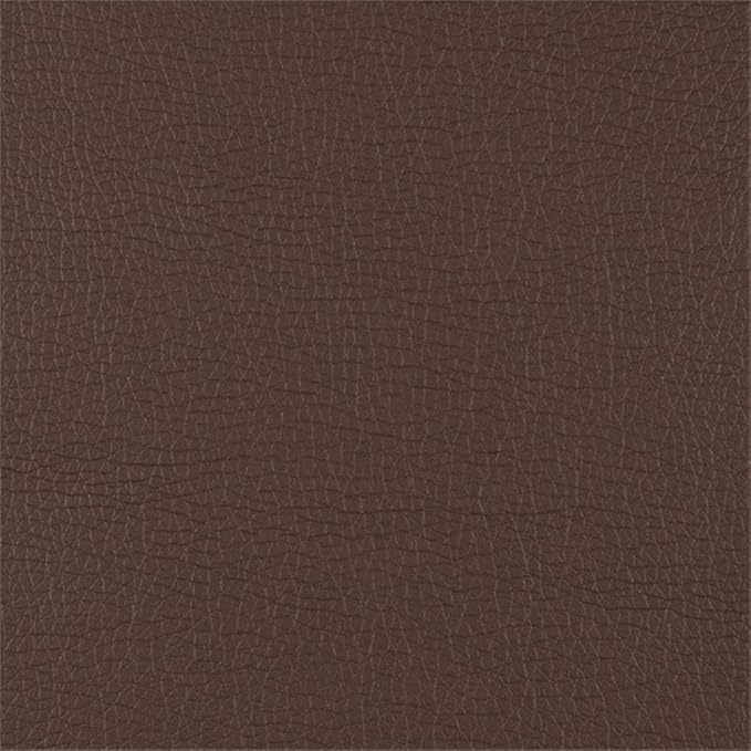 Pemberly Row Contemporary Armchair Dillon Java Brown Vinyl Fabric 32 W x 30.5 D x 29.5 H Box Spring Seat Silver Finish Metal Legs Modern Club-Style Chair for Living Room or Guest Seating