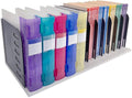 Ultimate Office TierDrop Desktop Organizer – 8 Slot Vertical File Organizer with Adjustable Dividers