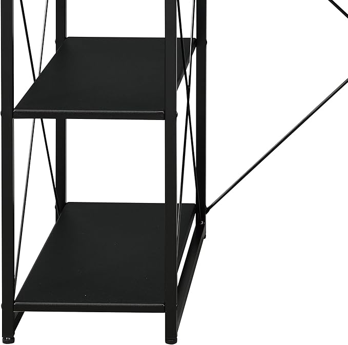 All-Purpose Black Writing Desk - Modern Home Office Computer Desk