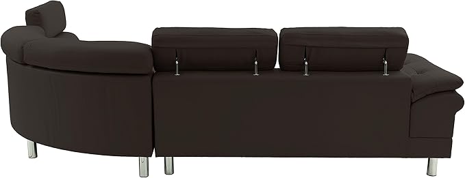 Poundex F6984 Bobkona Isidro Faux Leather sectional