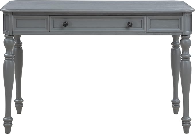 OSP Home Furnishings Country Meadows 48 Inch Writing Desk with Drawer Plantation Grey