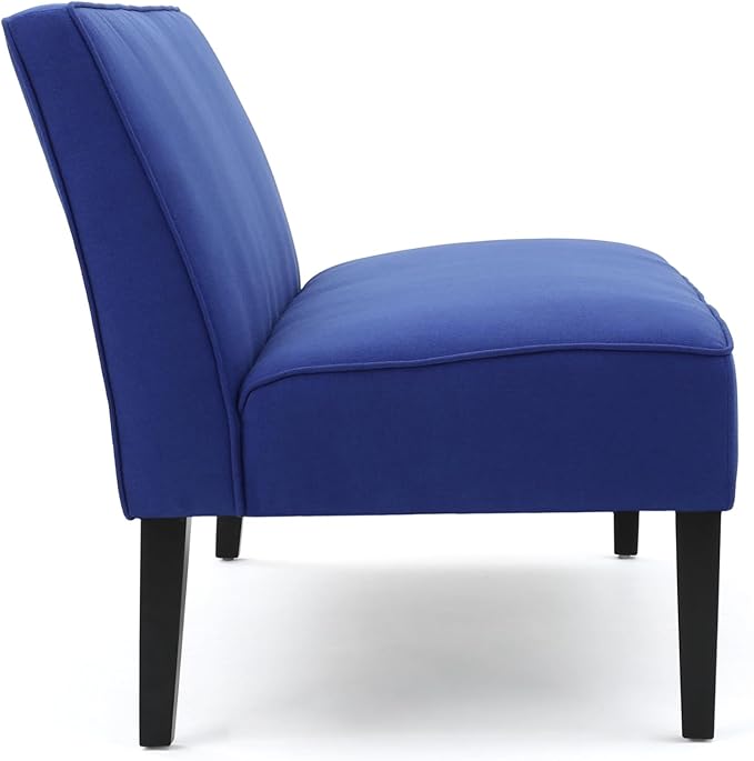50'' Loveseat Sofa Modern Two-Seater Compact Upholstered Sofa for Small Space Bedroom Hallway Bench Royal Blue.