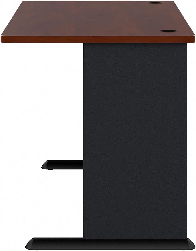Bush Business Furniture Series A 60W Computer Desk in Hansen Cherry and Galaxy Large Office Table for Home or Professional Workspace