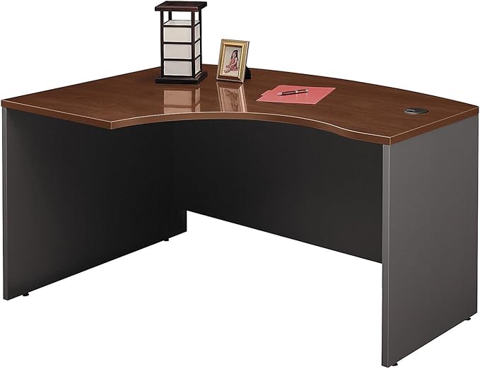 Bush Business Furniture Series C Collection 60W x 43D Left Hand L-Bow Desk Shell in Hansen Cherry
