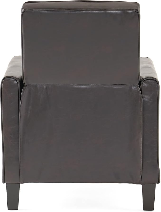 Lucas Leather Recliner Club Chair Brown