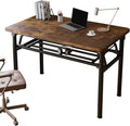 Folding Desk 31.5 Foldable Desk for Small Spaces - Space Saving Folding Computer Desk Portable Compact Design for Home Office Bedroom Dorm &amp Apartment No Assembly Required