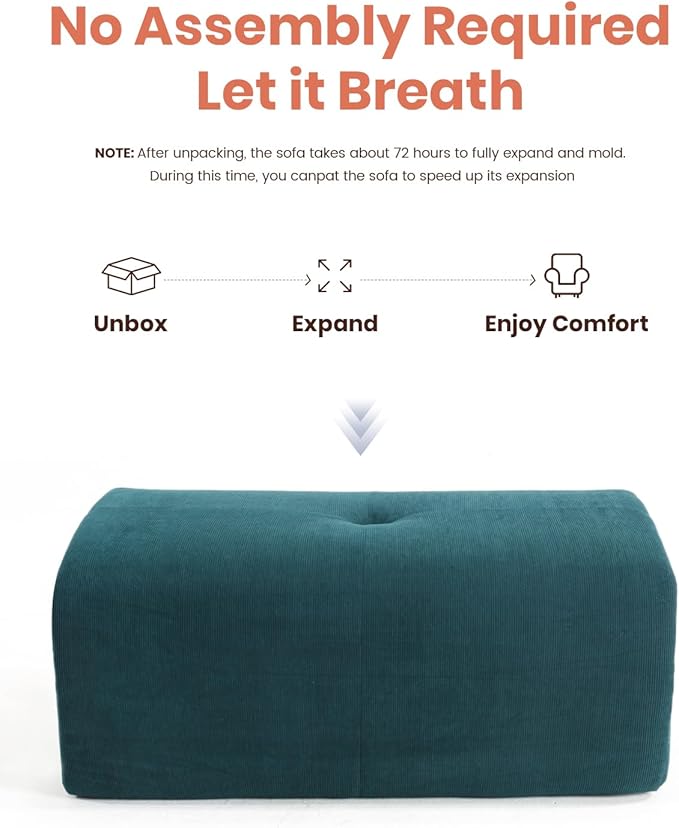 Soft Boneless Lounge Couch for Apartment Living Ideal for Renters &amp Small Homes Casual Seating for Relaxing in Living Rooms