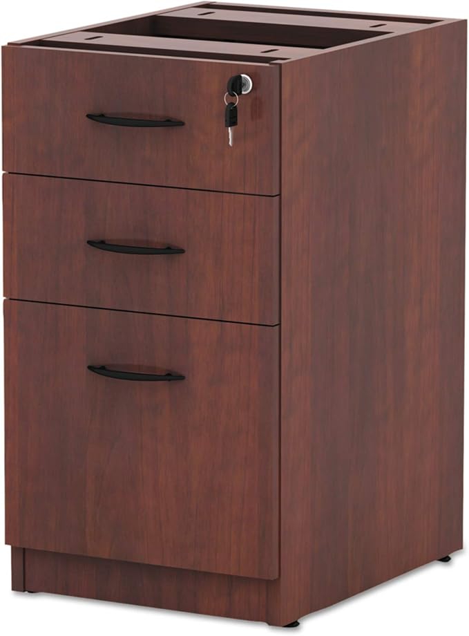 Alera Valencia Series 16 by 22 by 28-Inch 2 Box and 1 File Drawer Full Pedestal Medium Cherry