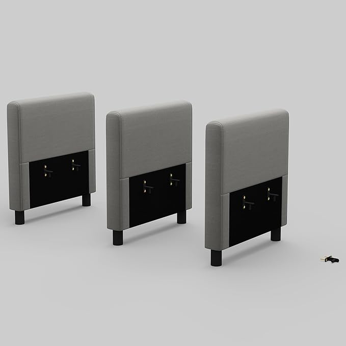 Belffin Modular Sectional Sofa Armrest Backrest Module for Sectional Couch Side Part Armrest/Backrest (Set of 3) Grey