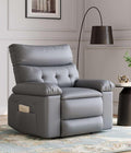 Oversized Recliner Chair for Adult150°Recliner Chairs Ergonomic Nursery Chairs Extra Wide Manual ReclinersPU Leather Upholstery Soft Sofa Chair for LivingroomGrey