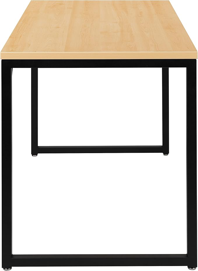 Flash Furniture Tiverton Industrial Modern Desk - Commercial Grade Office Computer Desk and Home Office Desk - 47 Long (Maple/Black)