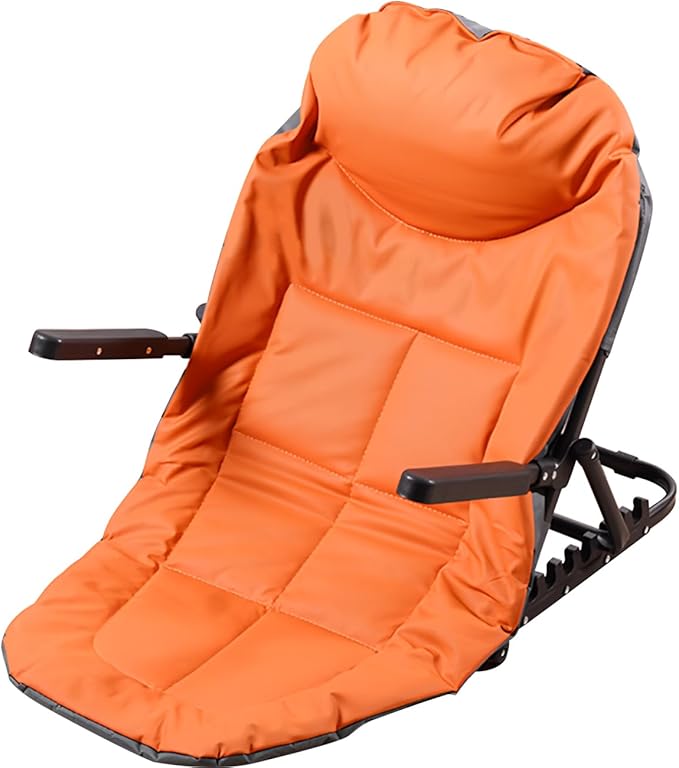 Folding Floor Chair with Pillow Adjustable Sit-up Lifting Backrest Legless Tatami Seat with Armrest Portable Lazy Sofa for Home Office and Student Dormitory