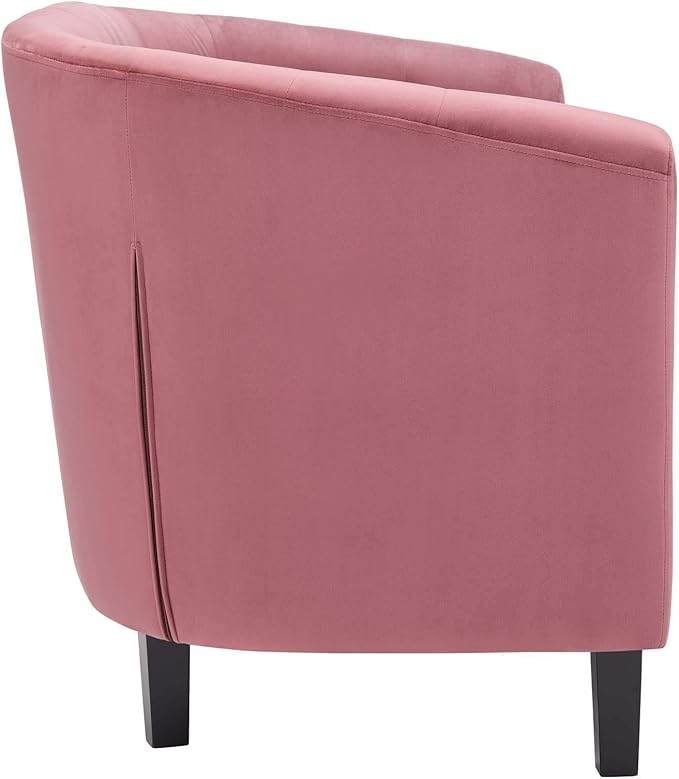 Modway Prospect Channel Tufted Performance Velvet Modern Loveseat Dusty Rose