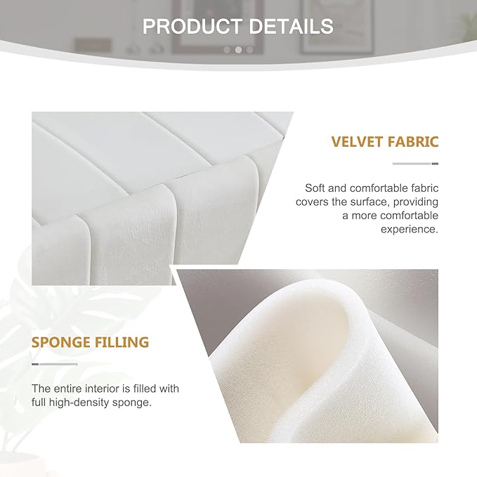 55.51 Small Loveseat Sleeper Sofa Bed Velvet Pull Out Couch Bed with Adjustable Backrest and Side Pockets for Living Room Bedroom Apartment (Beige)