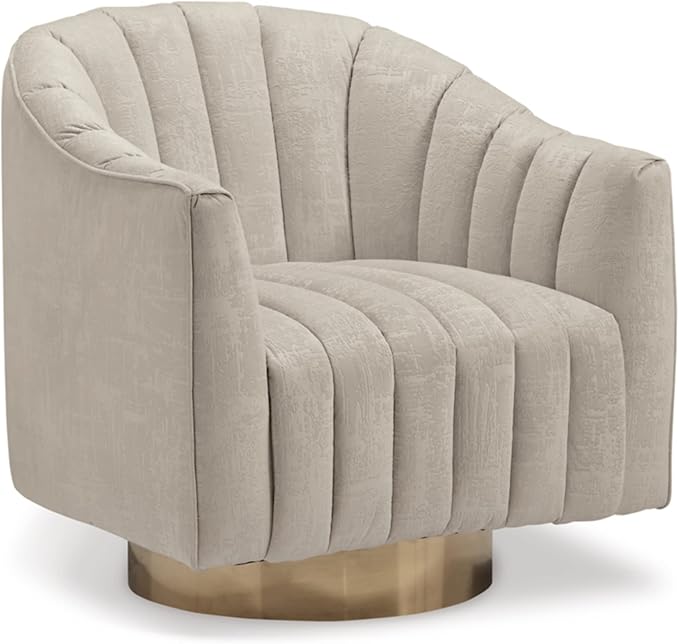 Signature Design by Ashley Penzlin Swivel Accent Chair Beige