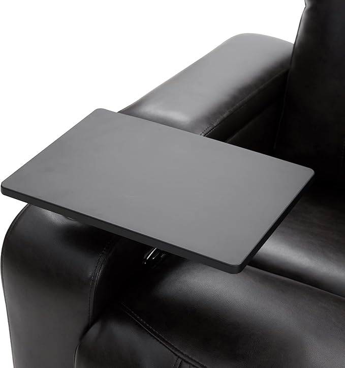 Merax Power Motion Recliner with USB Charging Port and Hidden Arm Storage 2 Convenient Cup Holders Design and 360° Swivel Tray TableBlack
