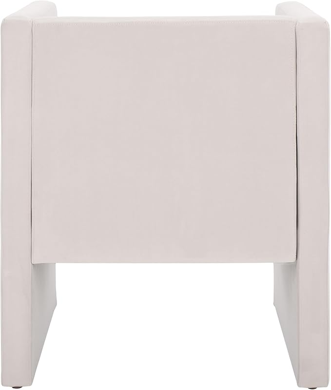 SAFAVIEH Home Collection Gisle Modern Light Grey Velvet Accent Chair (Fully Assembled)