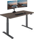 Vari ComfortEdge 60x30 Inch Adjustable Electric Standing Desk – Sit Stand VariDesk with Memory Presets Sloped Edge 200 LB Capacity + Tool-Free Assembly (Espresso Wood)