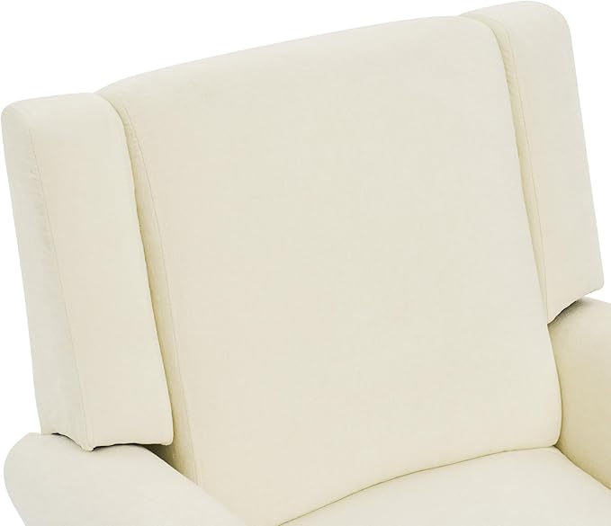 Christopher Knight Home Hayezi 360° Swivel Rocker Recliner Sofa with Dual Reclining Positions Living Room Lounge Chair Chenille Fabric Recliner for Living Room Bedroom &amp Nursery White