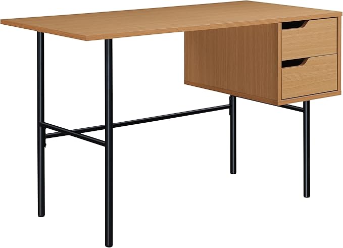 OSP Home Furnishings Denmark Writing Desk with Lockdowel Fastening System Natural