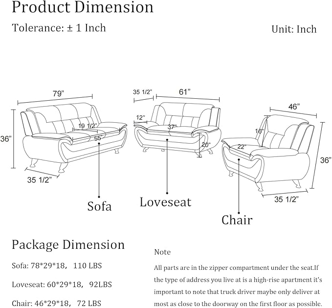 Leather Couch Set for Living RoomFaux Leather Sofa Set 2 Piece with 3 Seater Sofa2 Seater Loveseat for Living Room/House/Bedroom/Office/ApartmentOrange