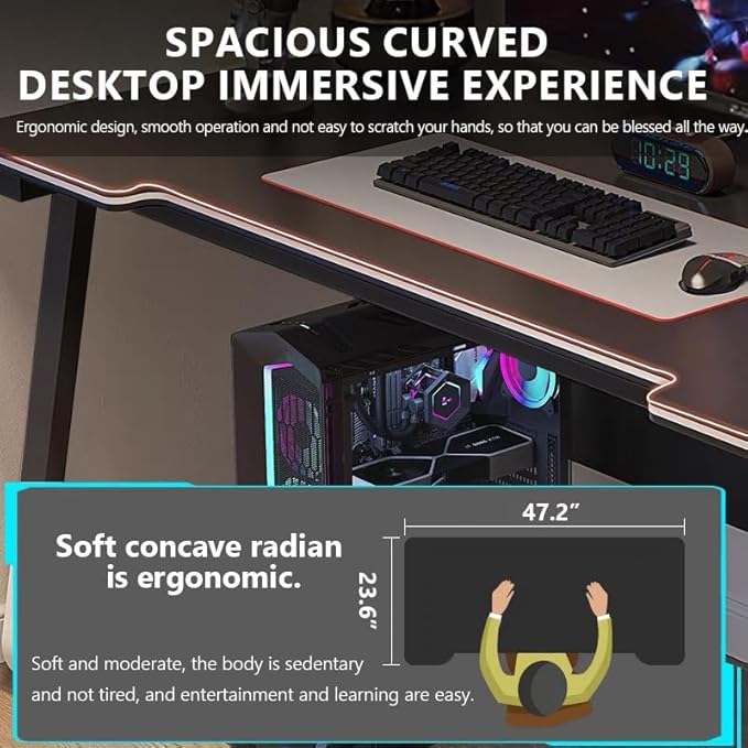 Gaming Desk Computer Writing Table Student Art Modren Simple Style PC Wood Suitable Portable Desk for Home Office
