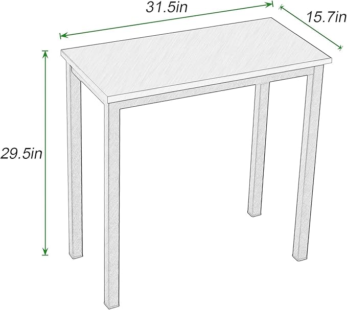 DlandHome 31.5 inch Computer Desk Home Office Table Writing Desk Study Table Gaming Desk Workstation (31.5 inch Rustic Brown)