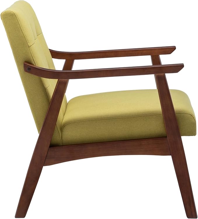 Convenience Concepts Take a Seat Chairs Bumblebee Yellow Fabric/Espresso