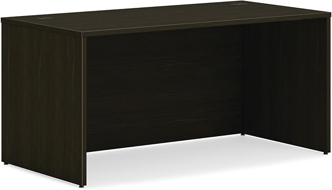 HON MOD Executive Desk 60-Inch Large Computer Desk Shell Thick Wooden Laminate Modern Table with Cord Management 60 W x 30 D x 29 H Java Oak